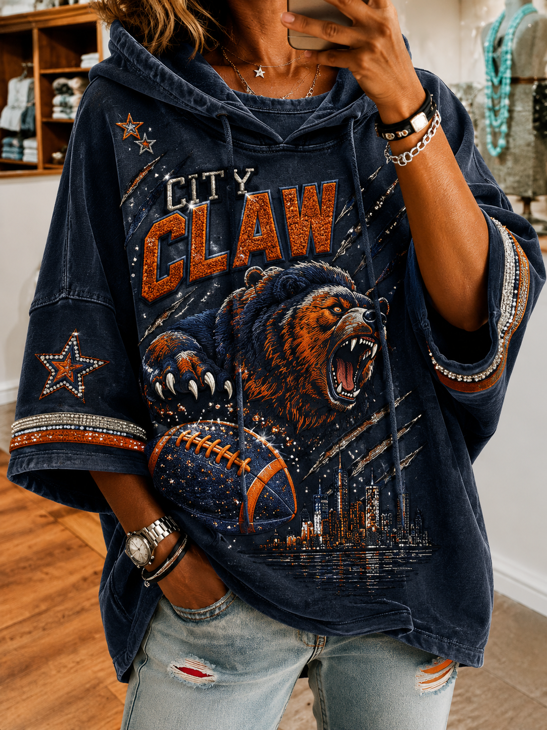 Women’S Short-Sleeve Hoodie