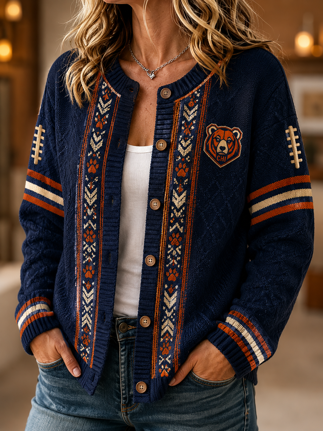 Women's Cardigan-Style Knit Jacket