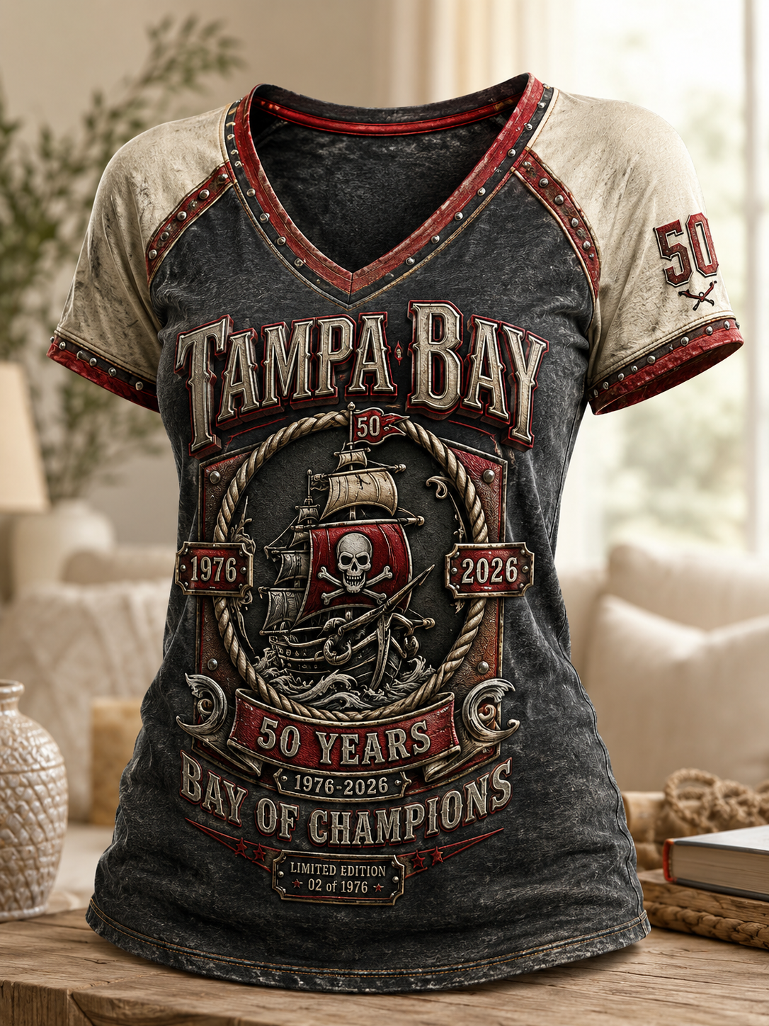 Women's V-Neck Off-Shoulder Short-Sleeved T-Shirt