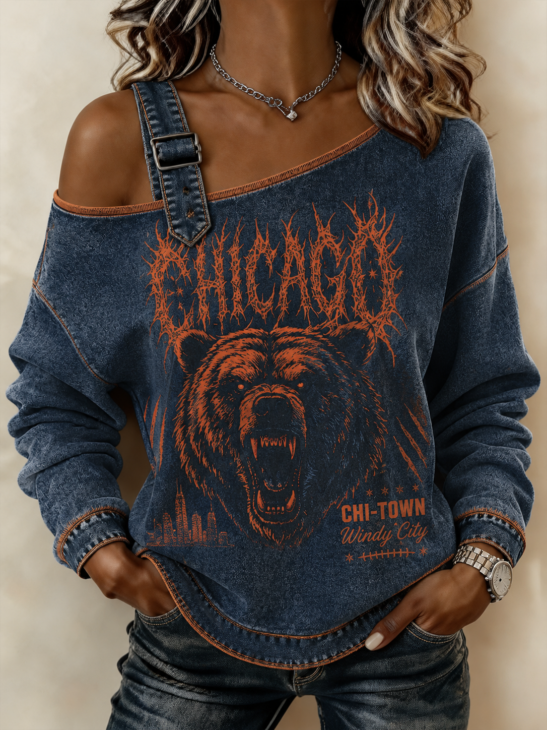 Women's Casual Off-Shoulder Sweatshirt