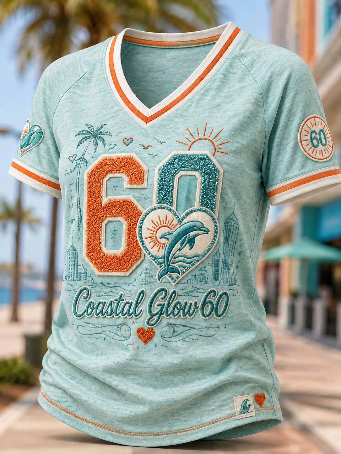 Women's V-Neck Off-Shoulder Short-Sleeved T-Shirt