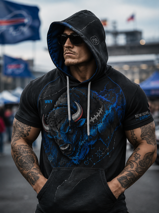 Men's Casual Short Sleeve Hoodie