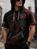 Men's Casual Short Sleeve Hoodie