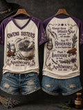 Women's Halloween Witch Salt Rosemary Lavender Love Art Printed T-shirt