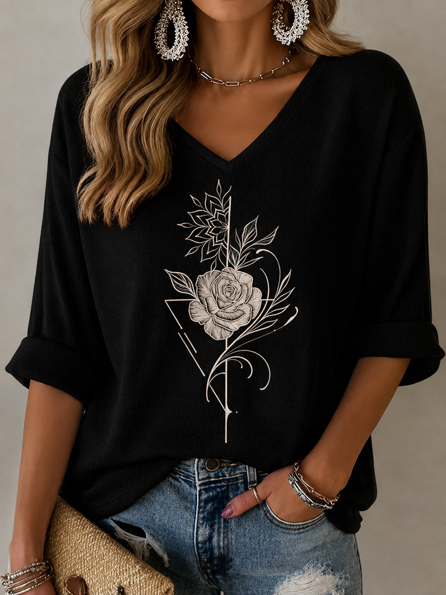 Women's Faith Print Casual T-shirt