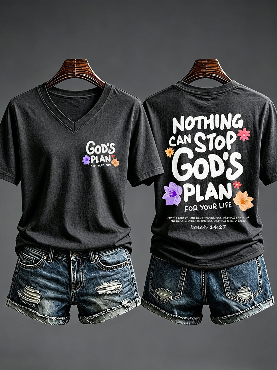 Women's Nothing Can Stop God's Plan For Your Life  T-shirt