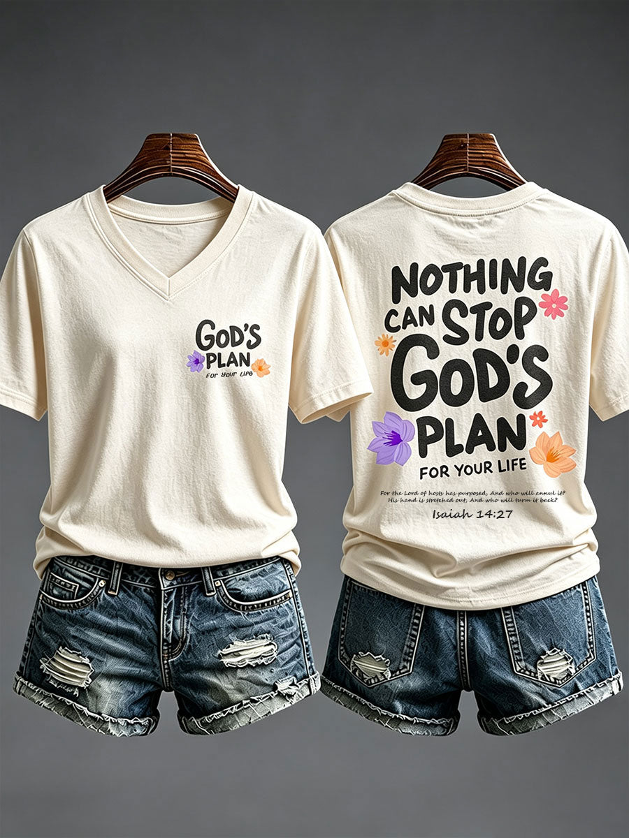 Women's Nothing Can Stop God's Plan For Your Life  T-shirt