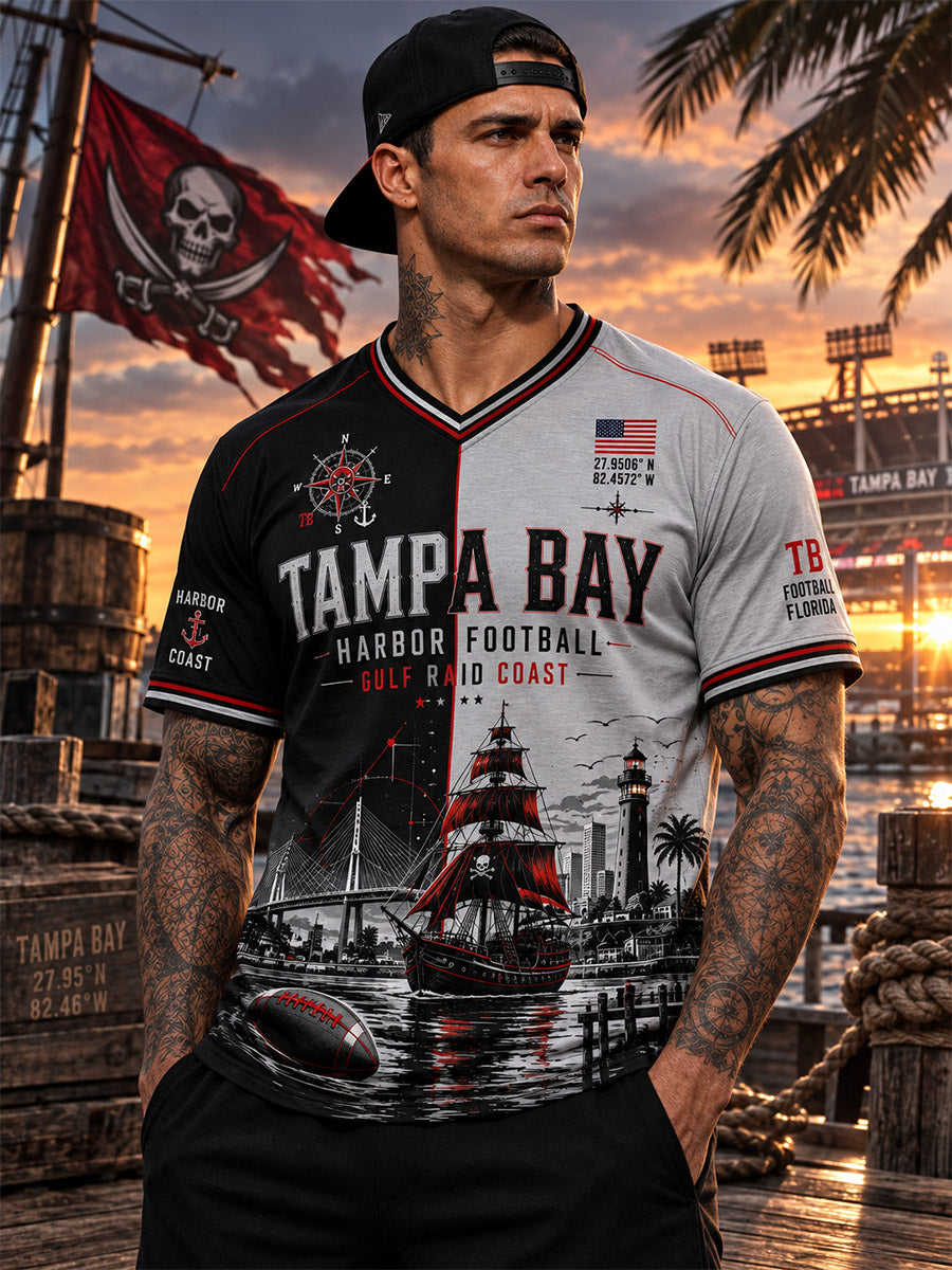 Men's V-Neck Raglan T-Shirt