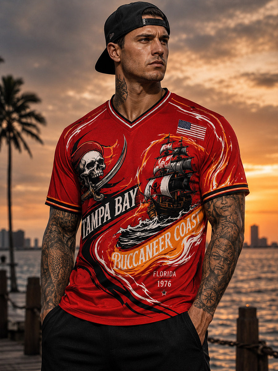 Men's V-Neck Raglan T-Shirt