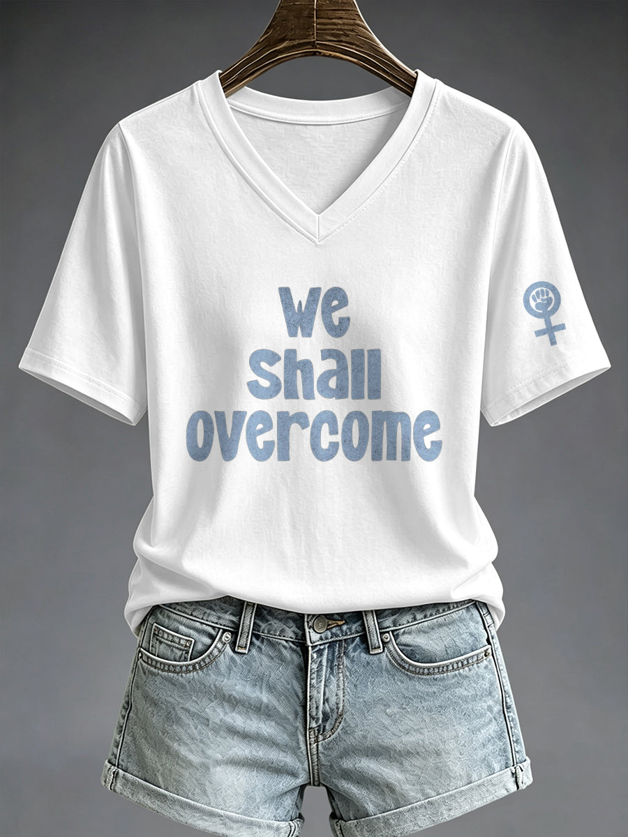 Women's We Shall Overcome Print T-shirt