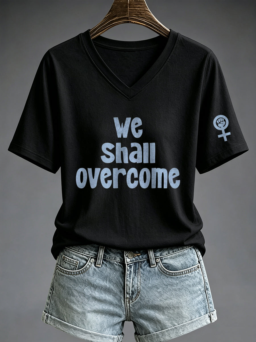 Women's We Shall Overcome Print T-shirt