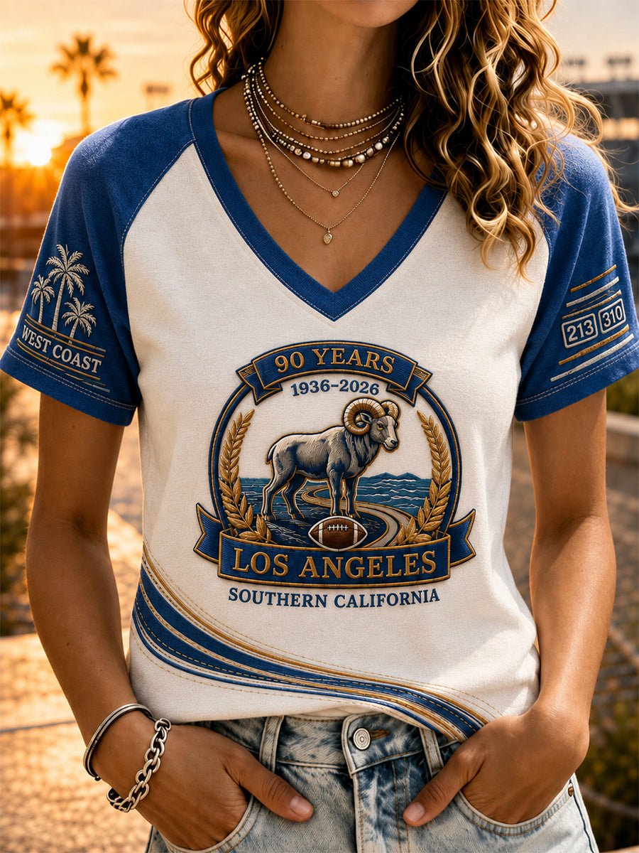 Women's V-Neck Off-Shoulder Short-Sleeved T-Shirt