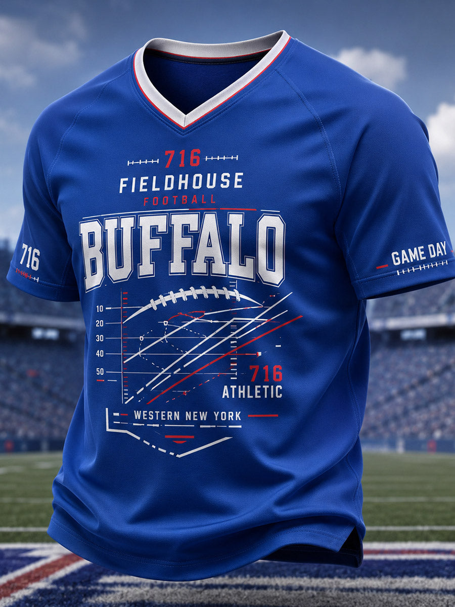 Men's V-Neck Raglan Sleeve T-Shirt
