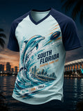Men's V-Neck Raglan T-Shirt