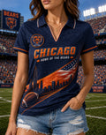 Women's Short-Sleeve V-Neck Polo Shirt