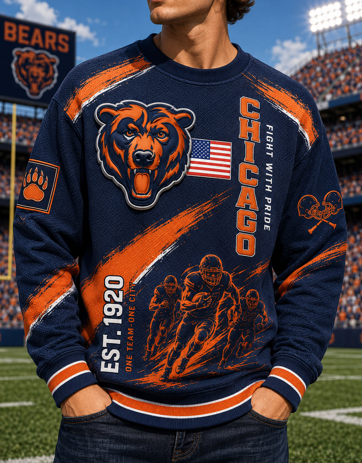 Men's Waffle Long-Sleeve Sweatshirt