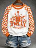 Women's Game Day Football Print Casual Sweatshirt