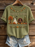 Women's Vintage I'm Ready For The 'ber Months Print Short-sleeved T-shirt