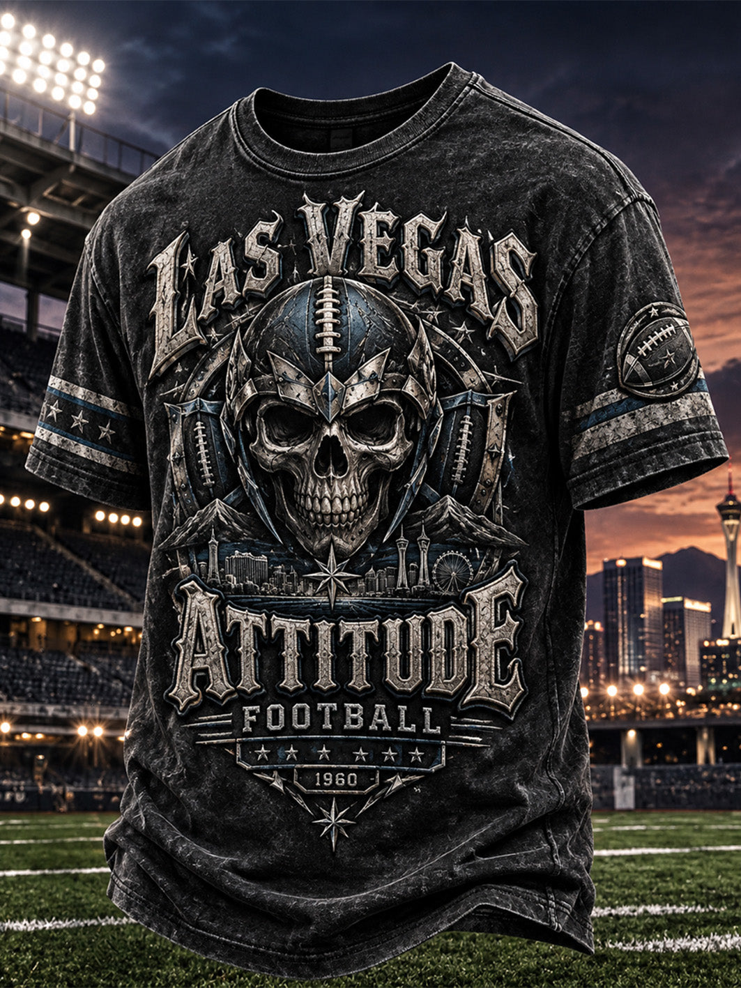 Men's American Rugby Printed Round-neck T-shirt