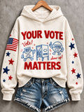 Women's "Vote" Graphic Casual Sweatshirt