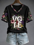 Women's VOTE Print Casual T-shirt
