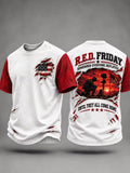 Men's Red Friday Printed Casual T-Shirt