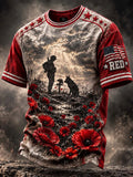 Men's Red Friday Printed Casual T-Shirt