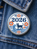 Blue Ocean Wave Cat 2026 Brooch