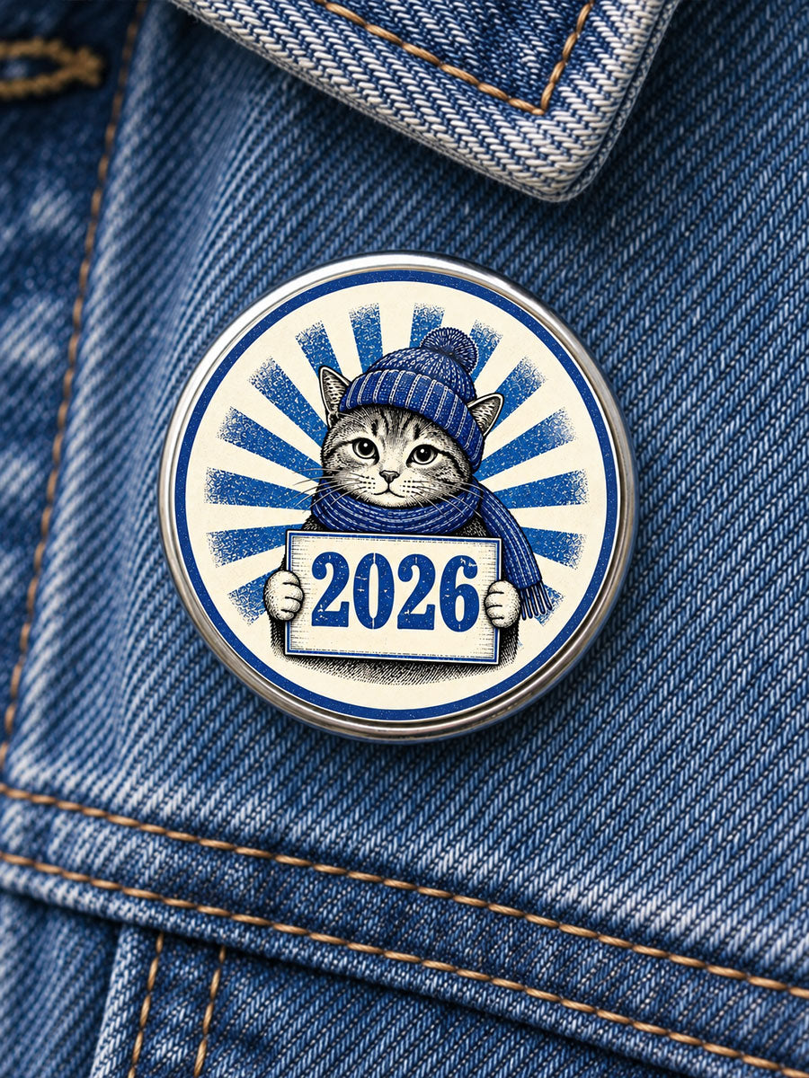 Blue Cat 2026 Brooch