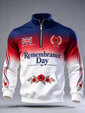 Men's Remembrance Day Lest We Forget Print Sweatshirt