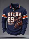 Men's Chicago Football Lover Da Coach Legend Printed long sleeve polo