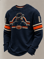 Men's Chicago Football Lover Da Coach Legend Printed Waffle Sweatshirt