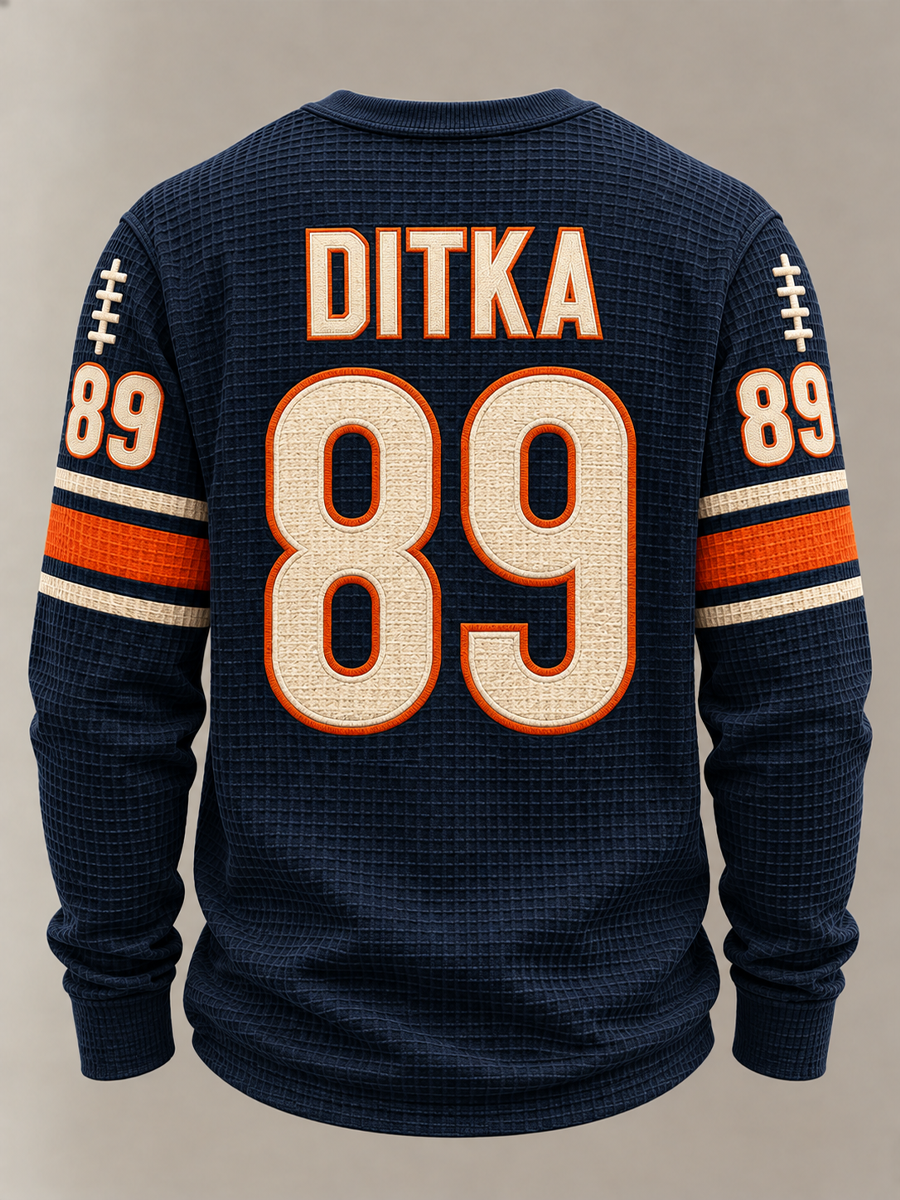 Men's Chicago Football Lover Da Coach Legend Printed Waffle Sweatshirt