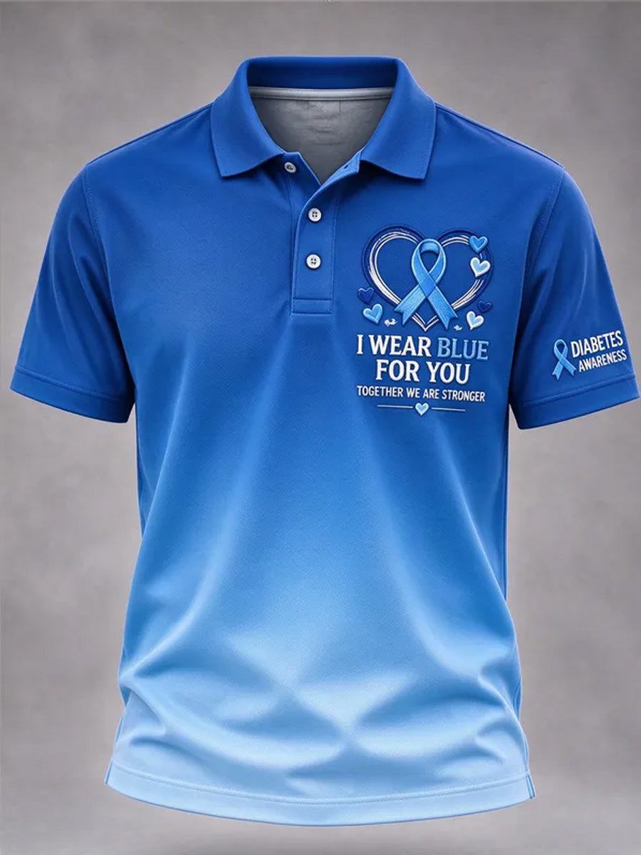 Men's Diabetes Awareness Print Polo